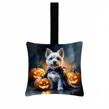 Load image into Gallery viewer, Westie Spaniel Puppy Halloween Mini Hanging Pillow Ornament 3.5 × 3.5