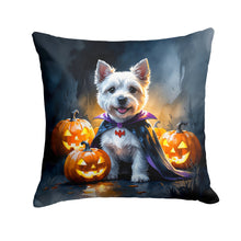 Load image into Gallery viewer, Westie Spaniel Puppy Halloween Throw Pillow