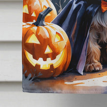Load image into Gallery viewer, Yorkshire Terrier Puppy Halloween House Flag