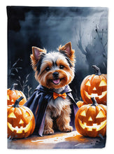 Load image into Gallery viewer, Yorkshire Terrier Puppy Halloween House Flag