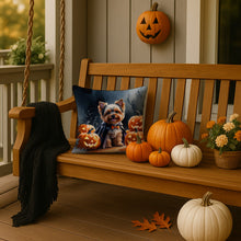 Load image into Gallery viewer, Yorkshire Terrier Puppy Halloween Throw Pillow