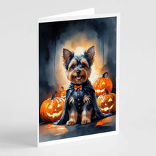 Load image into Gallery viewer, Yorkshire Terrier Yorkie Puppy Halloween Greeting Cards Pack of 8
