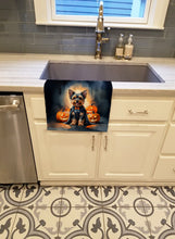 Load image into Gallery viewer, Yorkshire Terrier Yorkie Puppy Halloween Kitchen Towel