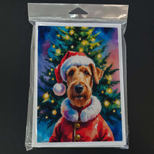 Load image into Gallery viewer, Airedale Terrier Christmas Greeting Cards Pack of 8