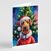 Load image into Gallery viewer, Airedale Terrier Christmas Greeting Cards Pack of 8