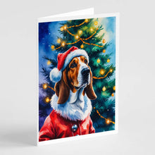 Load image into Gallery viewer, Basset Hound Christmas Greeting Cards Pack of 8