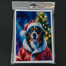 Load image into Gallery viewer, Bernese Mountain Dog Christmas Greeting Cards Pack of 8