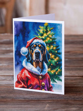 Load image into Gallery viewer, Bluetick Coonhound Christmas Greeting Cards Pack of 8