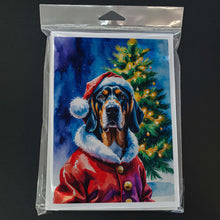Load image into Gallery viewer, Bluetick Coonhound Christmas Greeting Cards Pack of 8