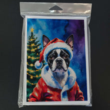 Load image into Gallery viewer, Boston Terrier Christmas Greeting Cards Pack of 8