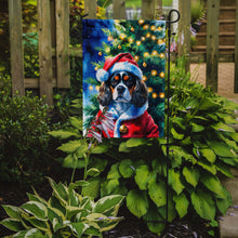 Load image into Gallery viewer, Tricolor Cavalier Spaniel Christmas Garden Flag