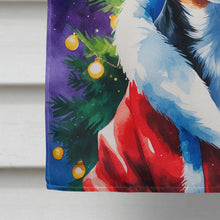 Load image into Gallery viewer, Black and Tan Chihuahua Christmas House Flag