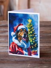 Load image into Gallery viewer, Collie Christmas Greeting Cards Pack of 8