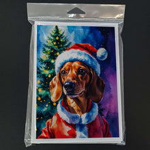 Load image into Gallery viewer, Red Dachshund Christmas Greeting Cards Pack of 8