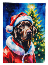 Load image into Gallery viewer, Chocolate Labrador Retriever Christmas House Flag