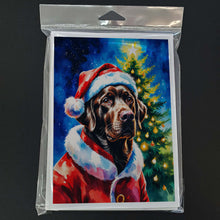 Load image into Gallery viewer, Chocolate Labrador Retriever Christmas Greeting Cards Pack of 8