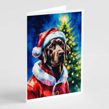 Load image into Gallery viewer, Chocolate Labrador Retriever Christmas Greeting Cards Pack of 8