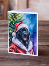 Load image into Gallery viewer, Black Newfoundland Christmas Greeting Cards Pack of 8