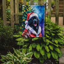 Load image into Gallery viewer, Black Newfoundland Christmas Garden Flag