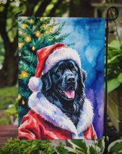 Load image into Gallery viewer, Black Newfoundland Christmas Garden Flag
