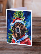 Load image into Gallery viewer, Chocolate Newfoundland Christmas Greeting Cards Pack of 8