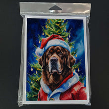 Load image into Gallery viewer, Chocolate Newfoundland Christmas Greeting Cards Pack of 8