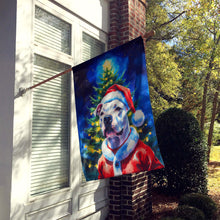 Load image into Gallery viewer, White Pit Bull Terrier Christmas House Flag