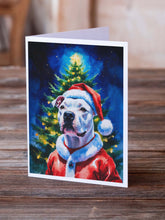 Load image into Gallery viewer, White Pit Bull Terrier Christmas Greeting Cards Pack of 8