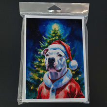 Load image into Gallery viewer, White Pit Bull Terrier Christmas Greeting Cards Pack of 8