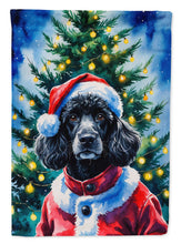 Load image into Gallery viewer, Black Poodle Christmas House Flag