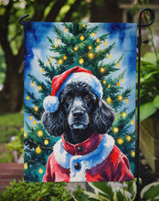 Load image into Gallery viewer, Black Poodle Christmas Garden Flag