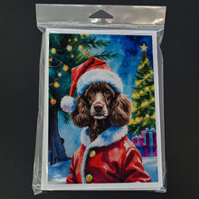 Load image into Gallery viewer, Chocolate Poodle Christmas Greeting Cards Pack of 8