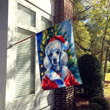 Load image into Gallery viewer, White Poodle Christmas House Flag