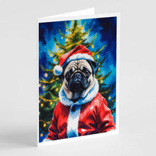 Load image into Gallery viewer, Pug Christmas Greeting Cards Pack of 8