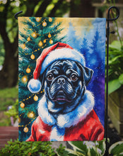Load image into Gallery viewer, Black Pug Christmas Garden Flag