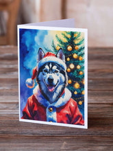 Load image into Gallery viewer, Siberian Husky Christmas Greeting Cards Pack of 8