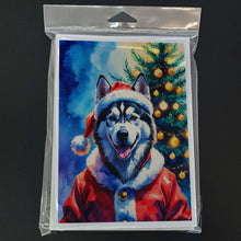Load image into Gallery viewer, Siberian Husky Christmas Greeting Cards Pack of 8
