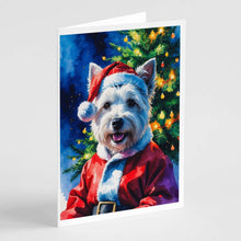 Load image into Gallery viewer, Westie Christmas Greeting Cards Pack of 8