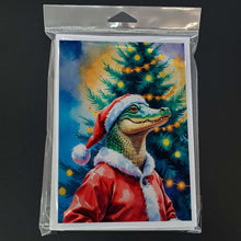 Load image into Gallery viewer, Alligator Christmas Greeting Cards Pack of 8