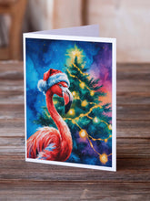 Load image into Gallery viewer, Flamingo Christmas Greeting Cards Pack of 8
