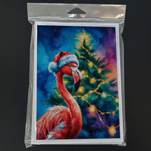 Load image into Gallery viewer, Flamingo Christmas Greeting Cards Pack of 8