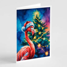 Load image into Gallery viewer, Flamingo Christmas Greeting Cards Pack of 8