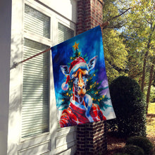 Load image into Gallery viewer, Giraffe Christmas House Flag