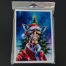 Load image into Gallery viewer, Giraffe Christmas Greeting Cards Pack of 8