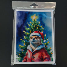 Load image into Gallery viewer, Otter Christmas Greeting Cards Pack of 8