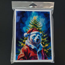 Load image into Gallery viewer, Polar Bear Christmas Greeting Cards Pack of 8