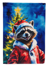 Load image into Gallery viewer, Raccoon Christmas House Flag