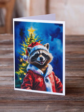 Load image into Gallery viewer, Raccoon Christmas Greeting Cards Pack of 8