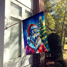 Load image into Gallery viewer, Wolf Christmas House Flag