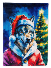 Load image into Gallery viewer, Wolf Christmas House Flag